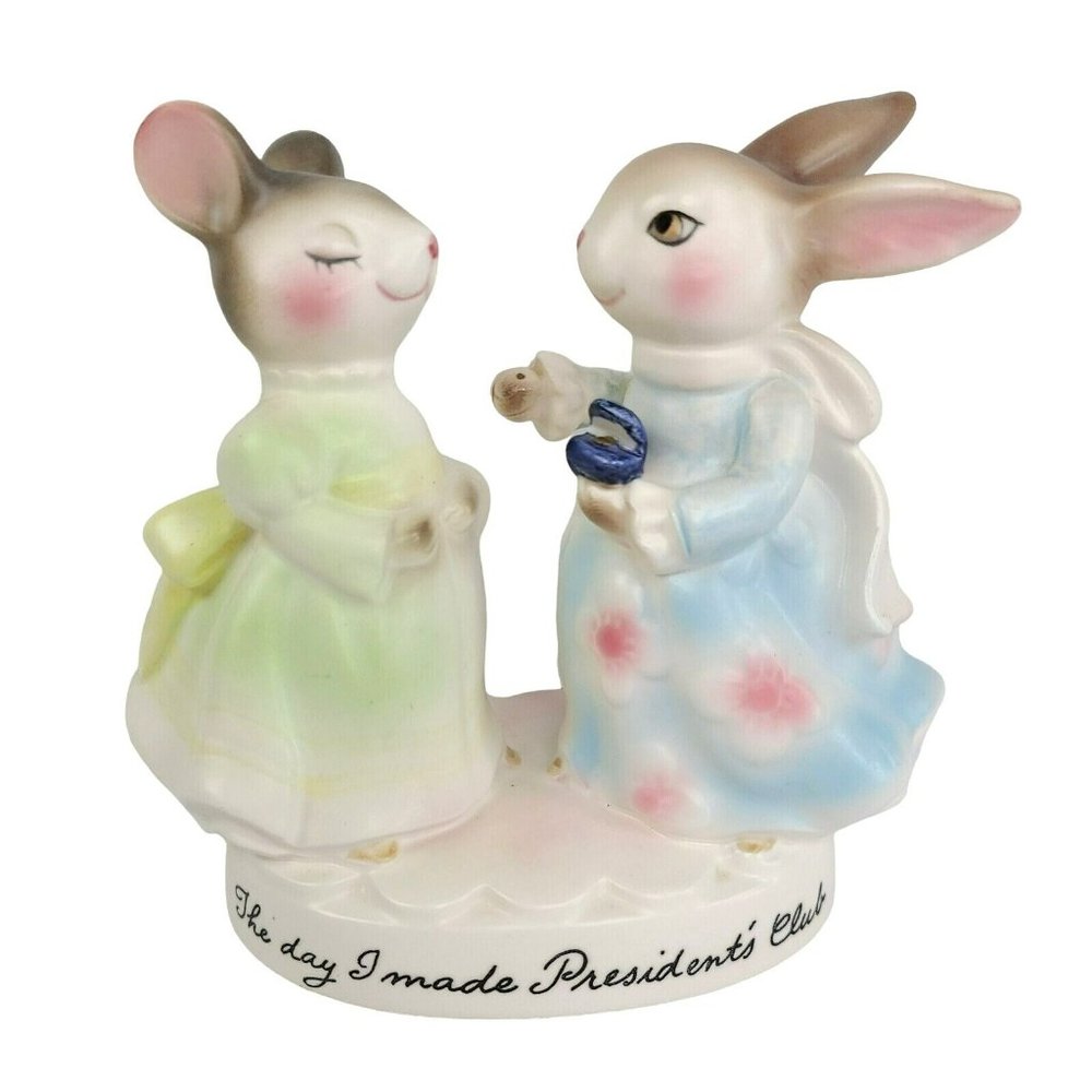 VTG 1980 Avon The Day I Made Presidents Club Precious Moments Bunny Figurine - Picture 1 of 6